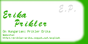 erika prikler business card